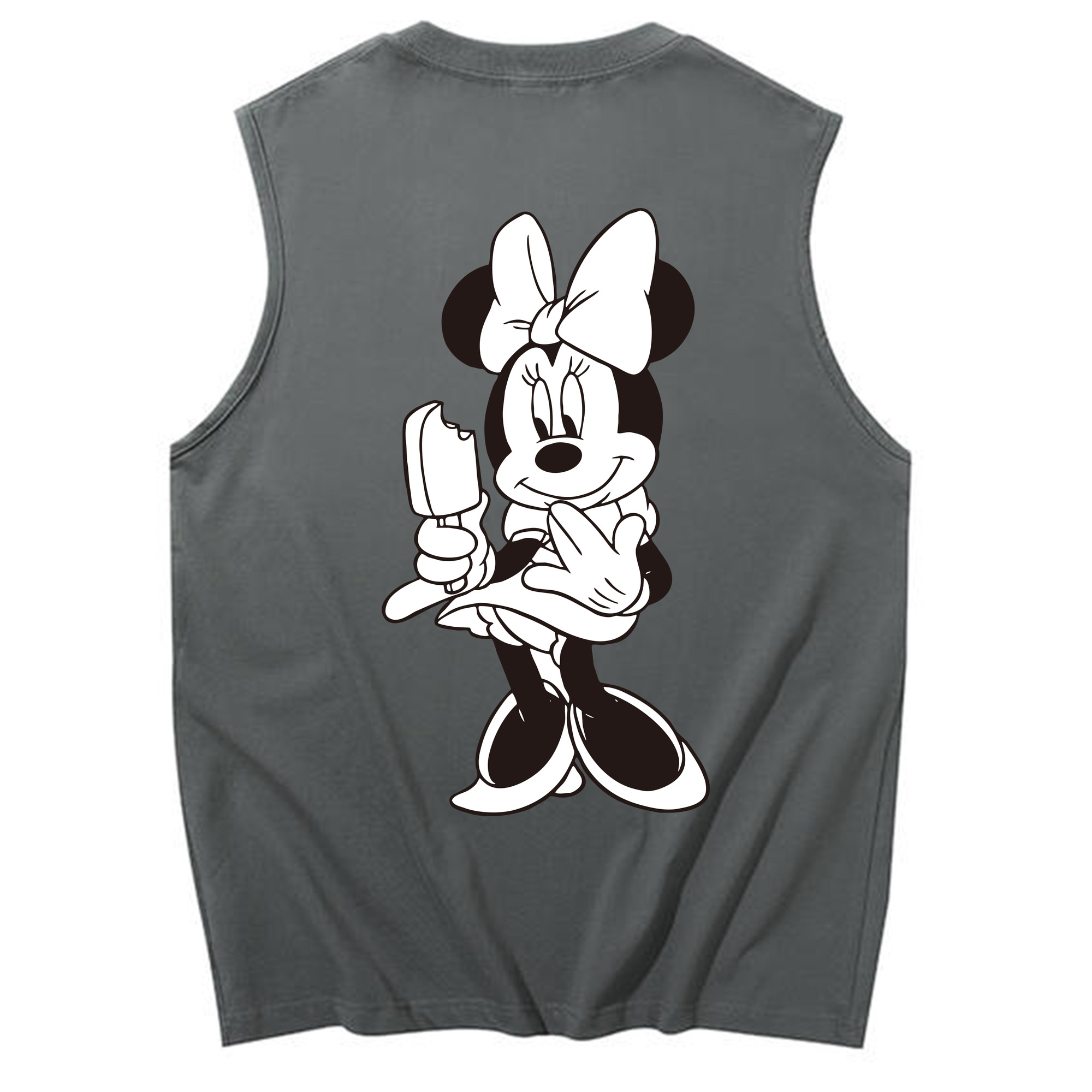 ミッキーマウス Mickey Mouse コットン100％タンクトップ（背面プリント）